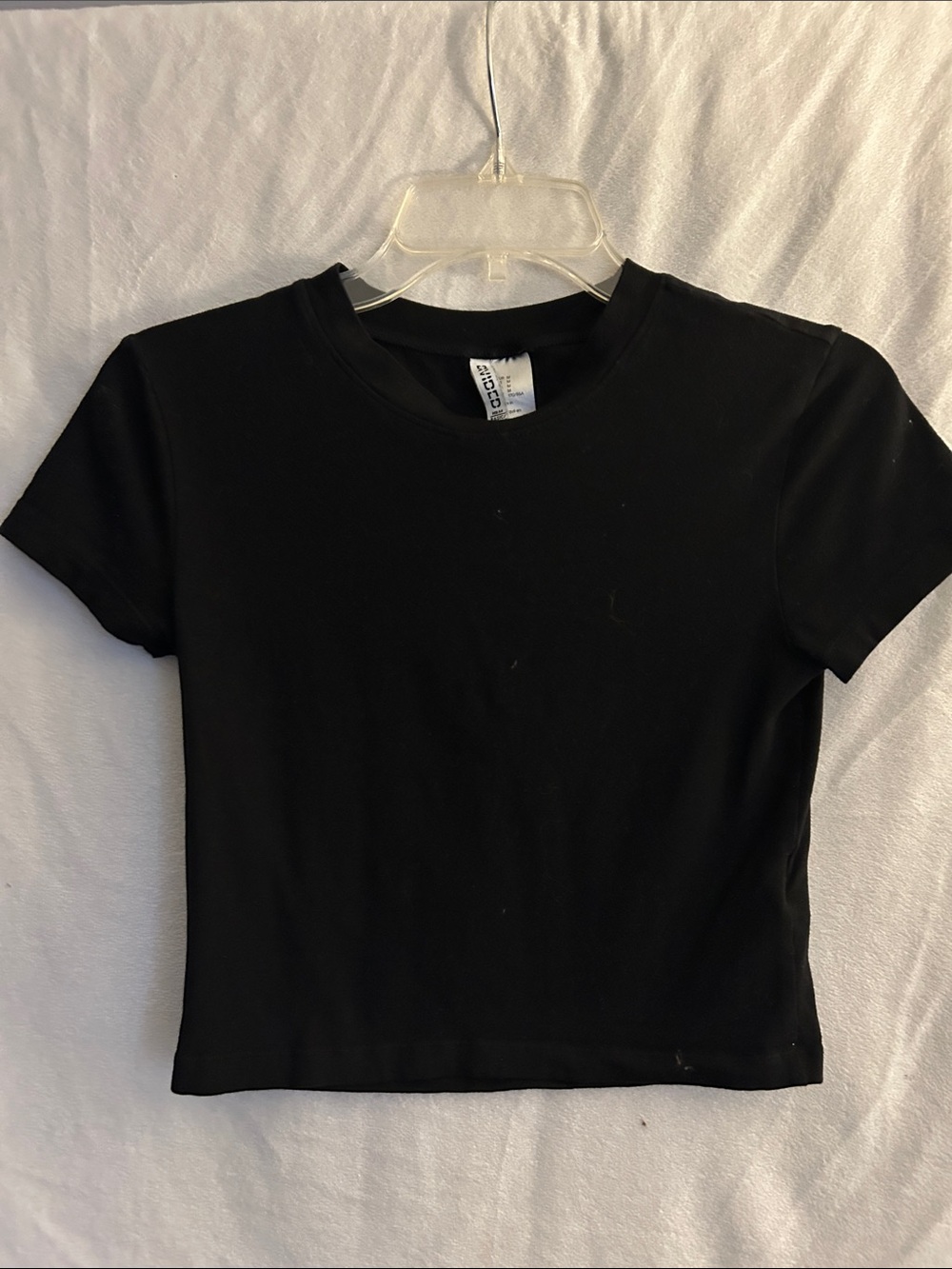 H&M Divided Women's Black Short Sleeve Crewneck Top